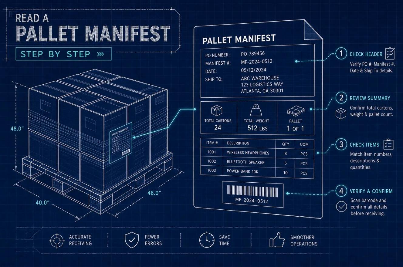 How to Read a Pallet Manifest, Step by Step