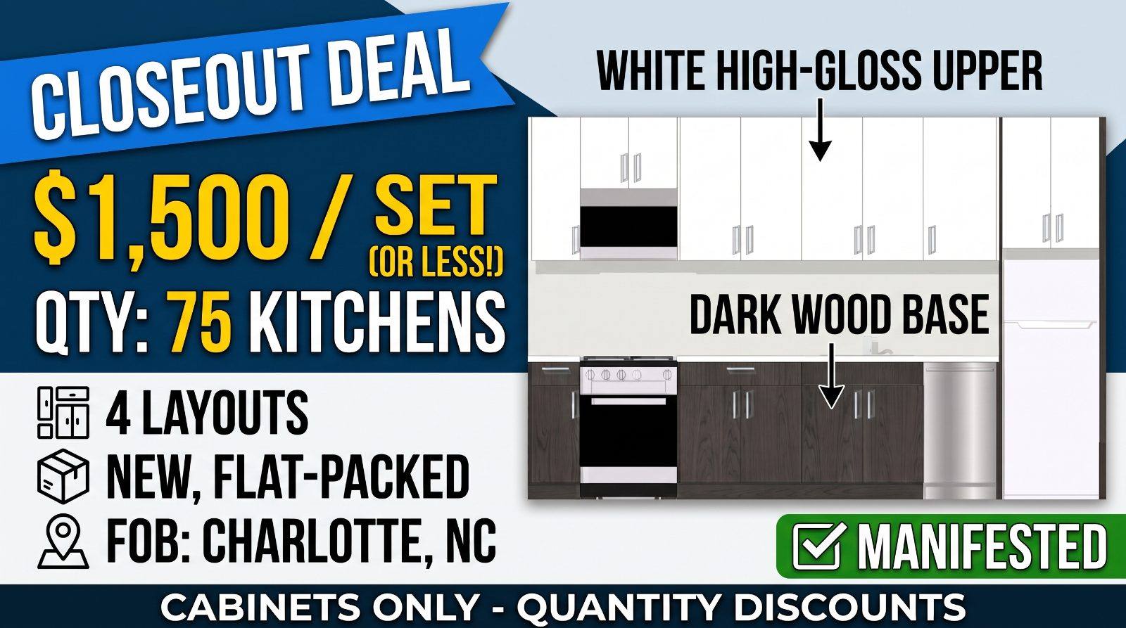 Kitchen Cabinet Sets: 75 Complete Apartment Kitchens, photo 1 of 2