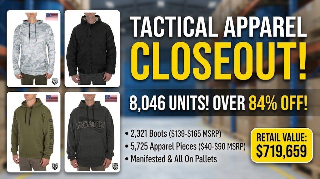 O Dark 30 Tactical Apparel & Boots - 8,046 Units